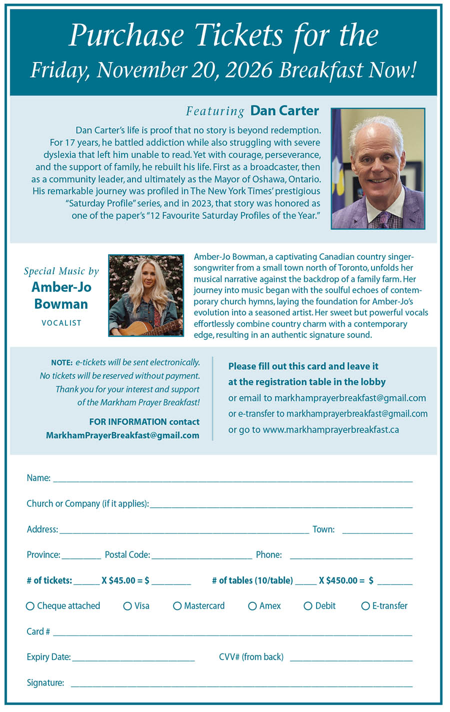 Markham Prayer Breakfast Order form thumbnail